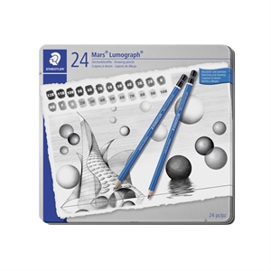 Staedtler Set Creioane Mars Lumograph asortate (24)